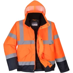 Blouson HV bicolore S266 orange et marine