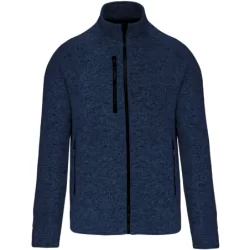 Veste zippée chinée homme K9106 Navy Melange