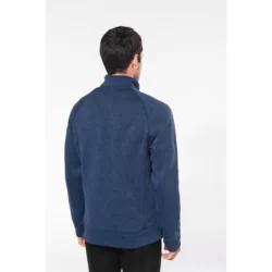 Veste zippée chinée homme K9106 Navy Melange