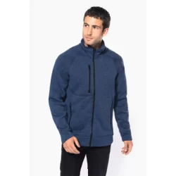 Veste zippée chinée homme K9106 Navy Melange