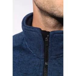 Veste zippée chinée homme K9106 Navy Melange