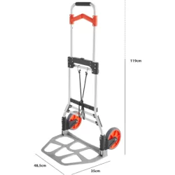 Diable compact pliable bavette aluminium charge 125 kg