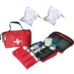 Trousse de secours flotte auto 18 x 12 x 5 cm avec 2 éthylotests