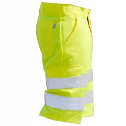 Bermuda haute visibilité classe 2 PBV jaune fluorescent