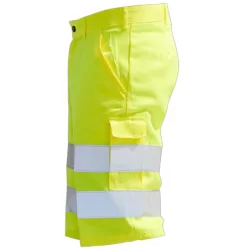 Bermuda haute visibilité classe 2 PBV jaune fluorescent