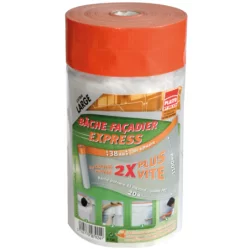 Bâche façadier express toile orange adhésive 20mx1100mm