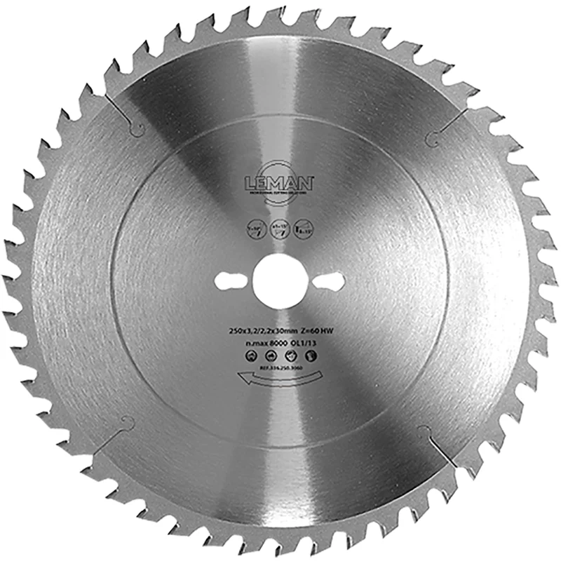 Lame carbure de scie circulaire de mise à format Leman pour dérivés bois 315x30mm 96 dents