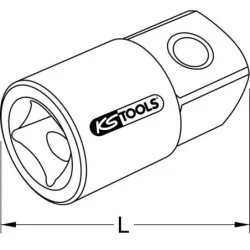 Augmentateur Ultimate KS Tools chromé 3/8'' F - 1/2'' M