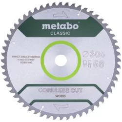 Lame de scie Metabo Classic Cut Wood 305x30 mm Z56 WZ 5°