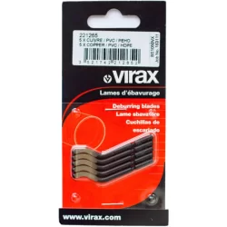 Lame ébavureur crayon Virax pour tube cuivre PEHD PVC lot de 5 pièces