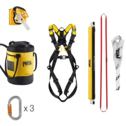 Kit de protection Petzl contre les chutes avec harnais Newton et antichute mobile ASAP Lock taille 2