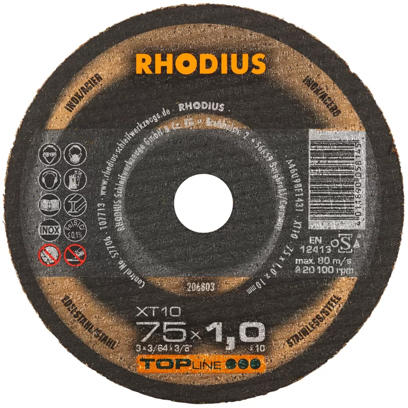 Disque à tronçonner inox XT10 Mini Rhodius