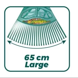 Balai à gazon XL 27 dents manche bois spécial feuilles