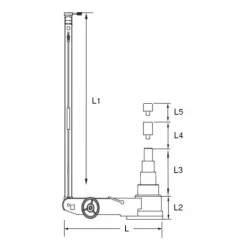 Cric hydraulique long KS Tools capacité 40 et 20 Tonnes pression 0.8-1.2 MPA