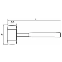 Maillet à embouts interchangeables diamètre 35mm longueur 318 mm