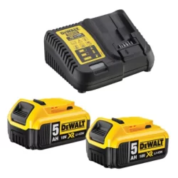 Kit de démarrage Dewalt DCB115P2 contenant 2 batteries XR 18V 5 Ah Li-Ion et 1 chargeur XR