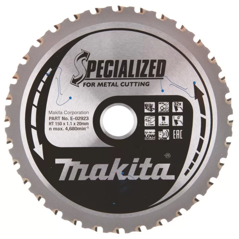 Lame de scie circulaire métal Spécialized 150 x 20 x 32T Makita E-02923