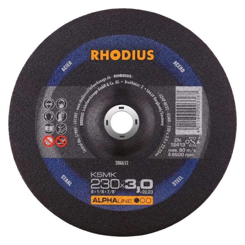 Disque à tronçonner acier KSMK Rhodius