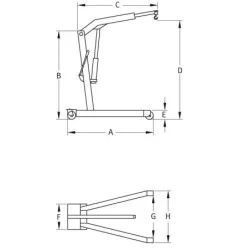 Grue d'atelier pliante Drakkar charge 2000 kg