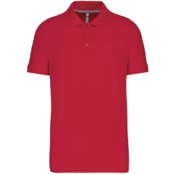 Polo Homme manches courtes 100% coton rouge