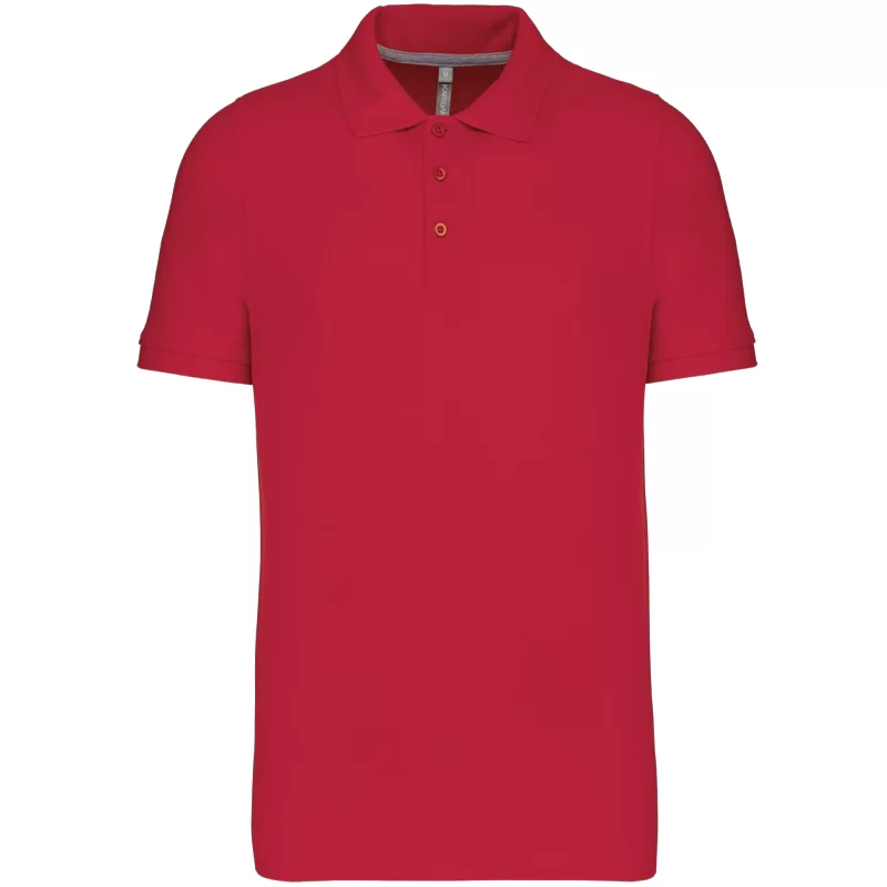 Polo Homme manches courtes 100% coton rouge