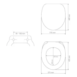 Abattant WC Kos Easy Close en thermoplast blanc