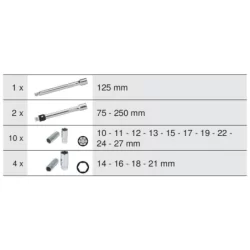 Servante Ultimate KS Tools gris/noir 7 tiroirs avec 158 pièces