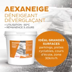 Déneigeant déverglaçant écologique Aexaneige Aexalt pour toutes surfaces