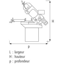 Scie à ruban à descente autonome SR 276 DA - 400V 1100W - 20114110 - Sidamo