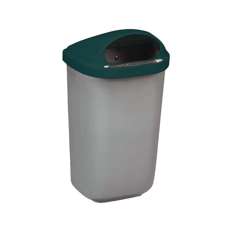 Corbeille murale Rossignol plastique XERIOS grand volume 50 litres gris vert