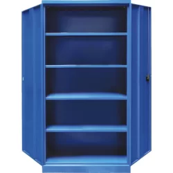 Armoire Techno 950x500x1950 bleue 4 étagères