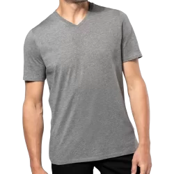 Tee shirt Supima col V K3002 couleur Grey Heather