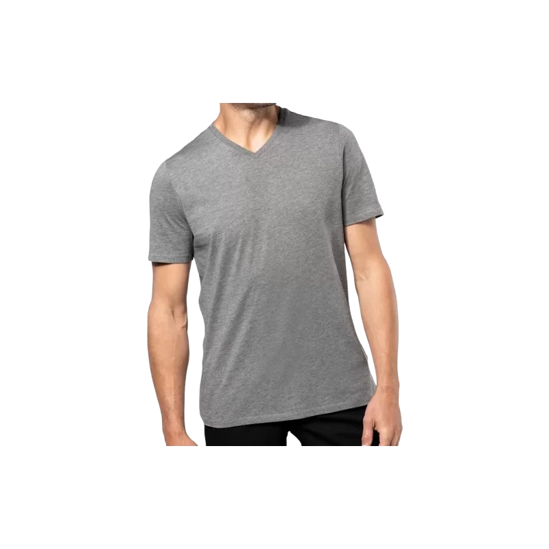 Tee shirt Supima col V K3002 couleur Grey Heather