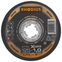 Disque à tronçonner acier et inox XT70 X Lock Rhodius 125mm 1.0mm 22.23mm