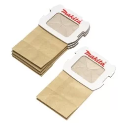 Sac papier pour boîte à poussière 135246-0 pour ponceuse makita compatible lot de 5 sacs