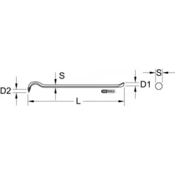 Pied de biche à décoffrer KS Tools corps hexagonal longueur 700 mm x 19 mm