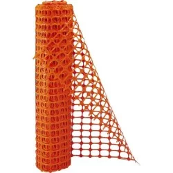 Grillage de délimitation de chantier orange hauteur 1 m x 50 m