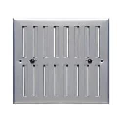 Grille d'aération réglable d'intérieur - 250  x 168 mm - Aluminium anodisé - Autogyre