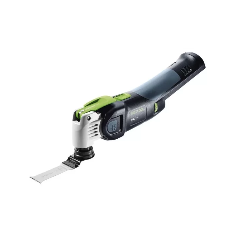 Outil oscillant Festool Vecturo OSC 18 Li 3,1 E-Compact avec une batterie BP 18 Li 3,1 C et chargeur