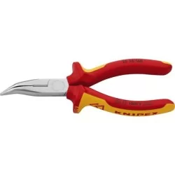 Pince courbée becs demi ronds isolés 1000 V longueur 160 mm