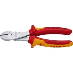 Pince coupante de côté à forte démultiplication Knipex - Poignées isolées - Longueur 180 mm