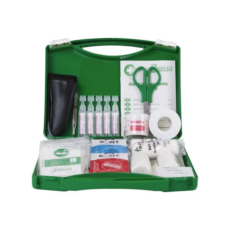 Trousse de premiers secours ASEP Artisan malette en polypro vert