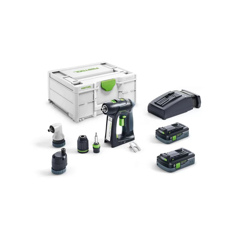 Perceuse visseuse sans fil Festool C 18 HPC 4,0 I-Set 2 Batteries et Accessoires