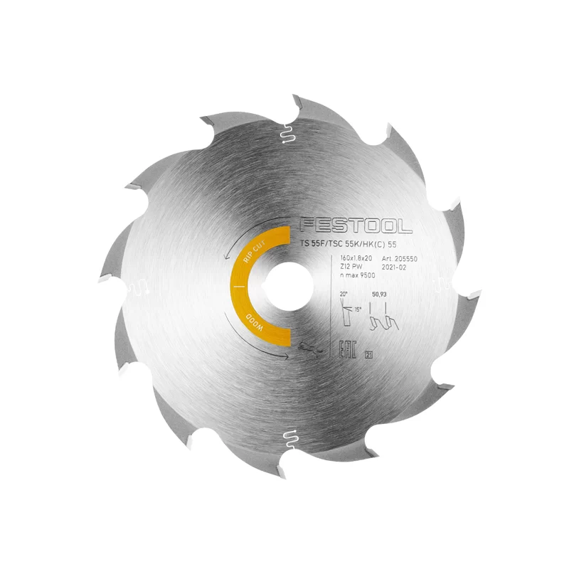 Lame scie circulaire Festool Wood Rip Cut Ø160 x 1.8 x 20 mm - 12 dents