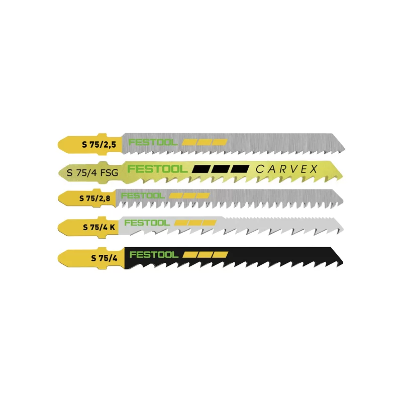 Lames de scie sauteuses Festool pour le travail du bois longeur 75 mm lot de 25 lames