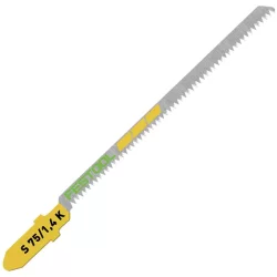 Lame scie sauteuse S 75/1,4 K/5 chantournage bois - Denture 1,4 mm - Longueur 75 mm - Par 5