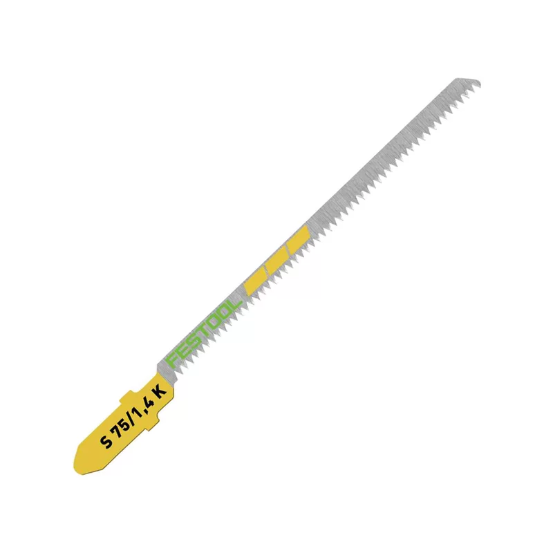 Lame scie sauteuse S 75/1,4 K/5 chantournage bois - Denture 1,4 mm - Longueur 75 mm - Par 5