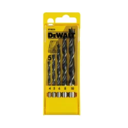 Coffret de 5 mèches à bois à 3 pointes Dewalt DT4535-QZ - 4 5 6 8 et 10 mm