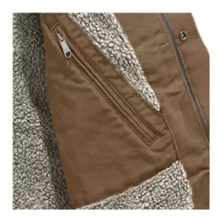 Blouson homme Barlett à capuche 100% coton durable avec doublure chaude Marron