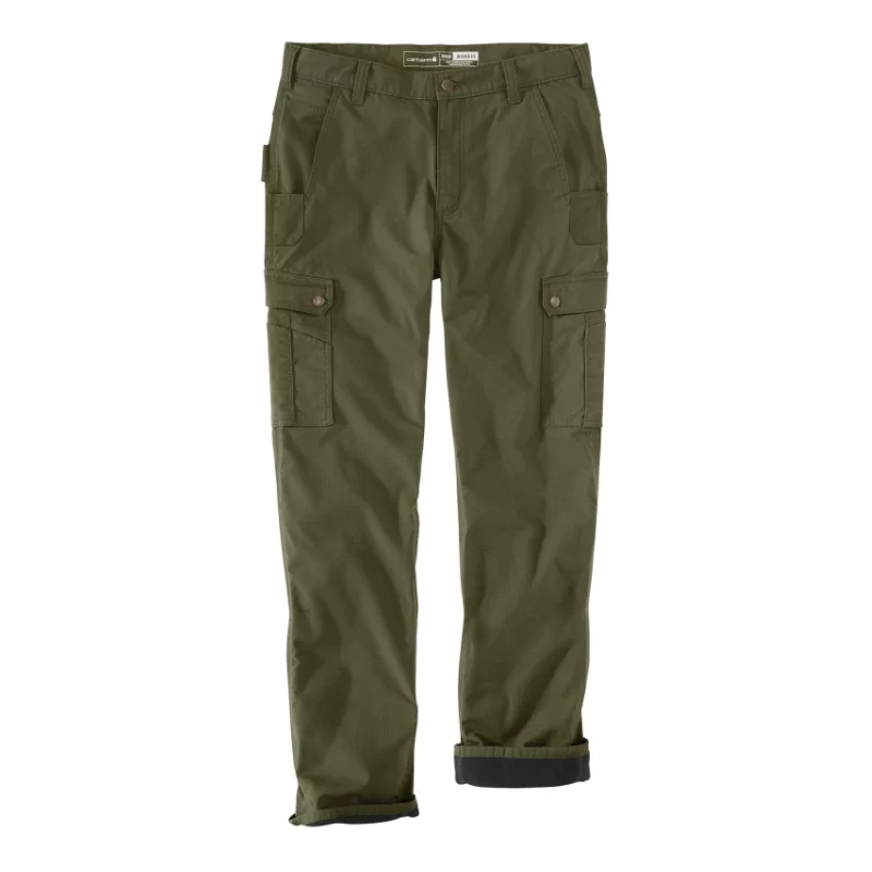 Pantalon de travail homme Ripstop Fleece doublure polaire Vert Militaire